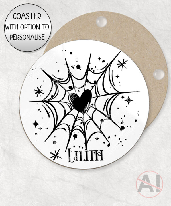 gothic heart web mug and/or coaster optional to personalise