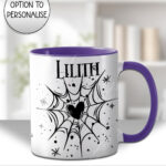 gothic heart web mug and/or coaster optional to personalise