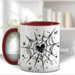 gothic heart web mug and/or coaster optional to personalise