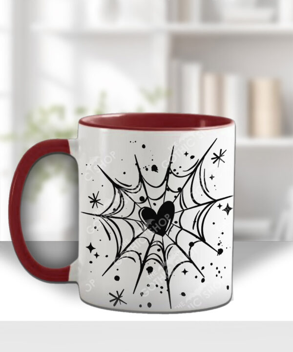 gothic heart web mug and/or coaster optional to personalise