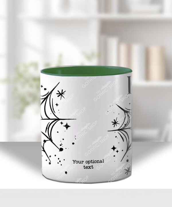 gothic heart web mug and/or coaster optional to personalise