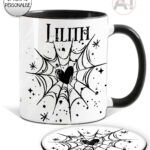 gothic heart web mug and/or coaster optional to personalise