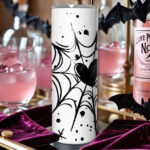 gothic heart web straight tumbler option to personalise