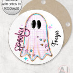 spooky pastel pink ghosts & stars halloween mug and/or coaster optional to personalise