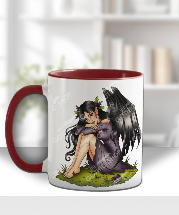 fae gothic bat wing fairy mug and/or coaster optional to personalise