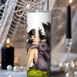 fae gothic bat wing fairy straight tumbler option to personalise