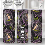 fae gothic bat wing fairy straight tumbler option to personalise