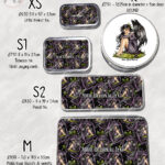 fae gothic bat wing fairy storage tin option to personalise