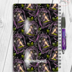 fae gothic bat wing fairy notebook journal option to personalise