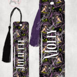 fae gothic bat wing fairy metal bookmark option to personalise