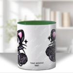 skelly cat & balls of wool gothic mug and/or coaster optional to personalise