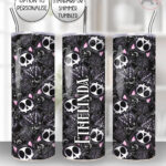 skelly cat & balls of wool gothic straight tumbler option to personalise