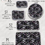 skelly cat & balls of wool gothic storage tin option to personalise