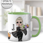 goth lady spooky cupcakes halloween mug and/or coaster optional to personalise