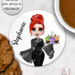 goth lady spooky cupcakes halloween mug and/or coaster optional to personalise