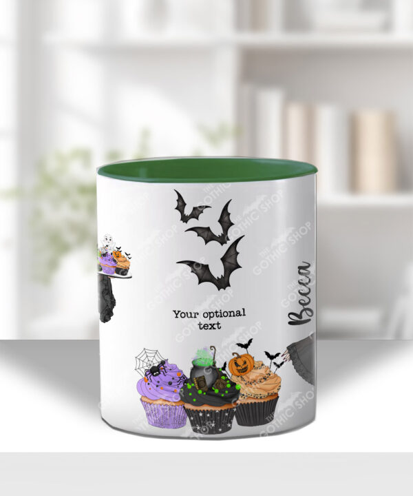 goth lady spooky cupcakes halloween mug and/or coaster optional to personalise