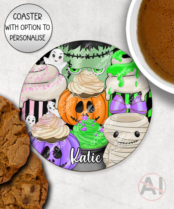 personalised halloween mug and/or coaster – cute spooky mugs halloween gift
