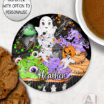 cute spooky cupcakes personalised halloween mug and/or coaster
