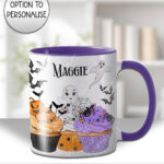 cute spooky cupcakes personalised halloween mug and/or coaster
