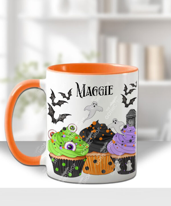 cute spooky cupcakes personalised halloween mug and/or coaster