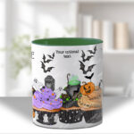 cute spooky cupcakes personalised halloween mug and/or coaster