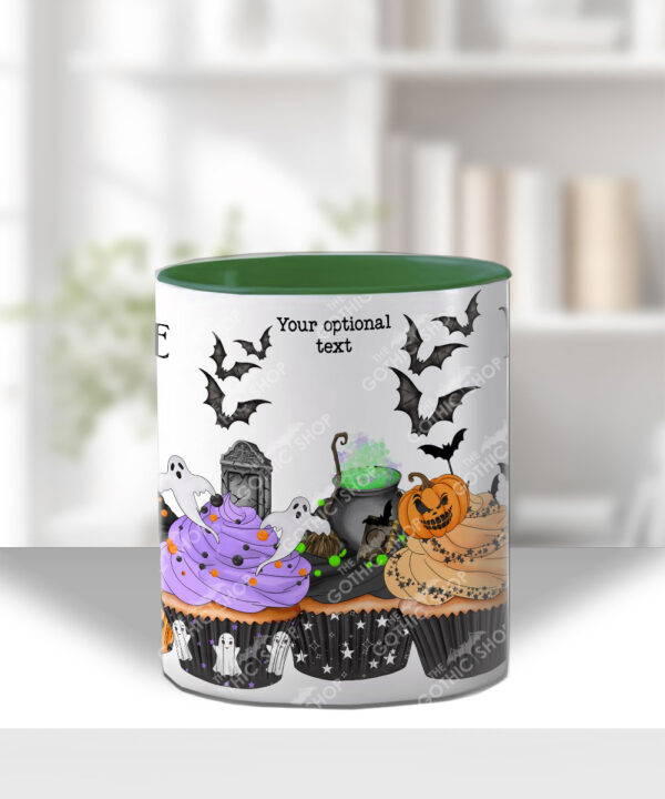 cute spooky cupcakes personalised halloween mug and/or coaster