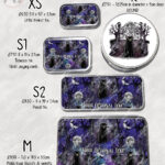 gothic black cat cemetery storage tin option to personalise