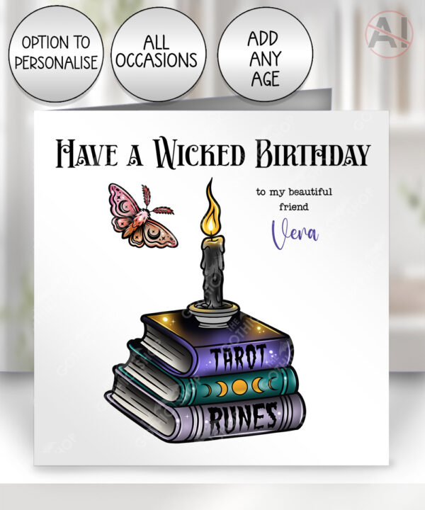 witchy spells and rituals birthday / all occasions card option to personalise