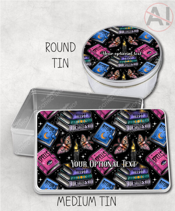 witchy spells and rituals storage tin option to personalise