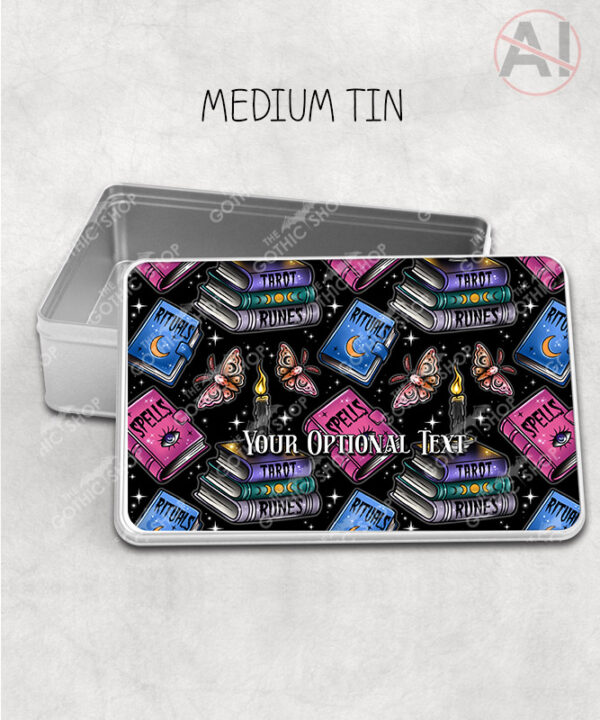 witchy spells and rituals storage tin option to personalise