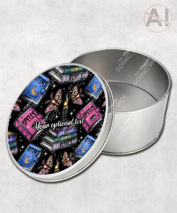 witchy spells and rituals storage tin option to personalise