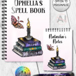 witchy spells and rituals notebook journal option to personalise