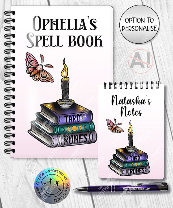 witchy spells and rituals notebook journal option to personalise