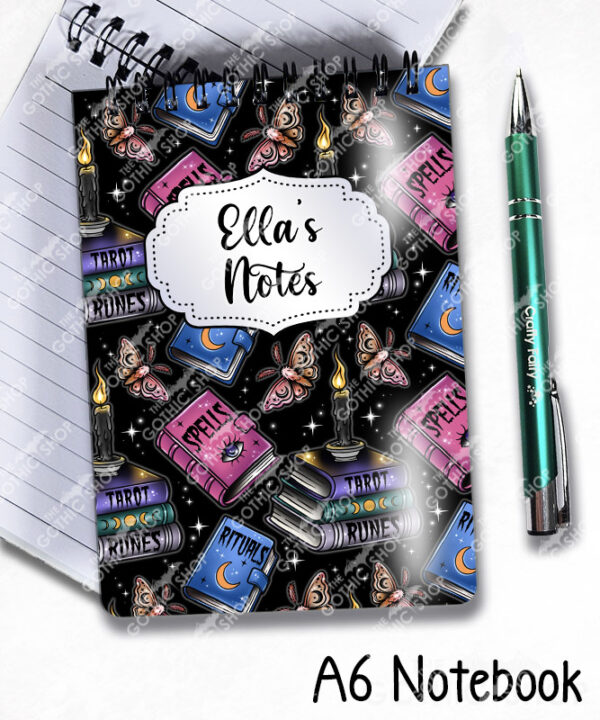 witchy spells and rituals notebook journal option to personalise