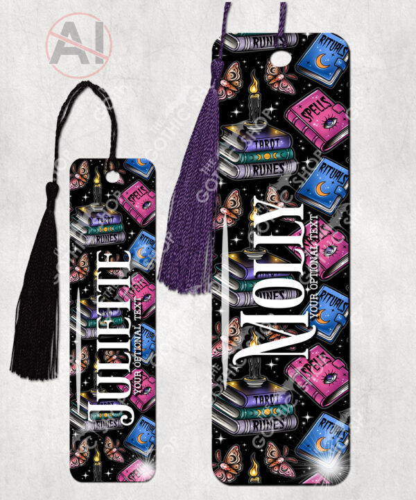 witchy spells and rituals metal bookmark option to personalise