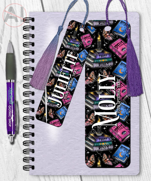 witchy spells and rituals metal bookmark option to personalise