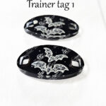 gothic trainer tags & boot lace charms – bats, skulls & gothic designs