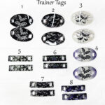 gothic trainer tags & boot lace charms – bats, skulls & gothic designs