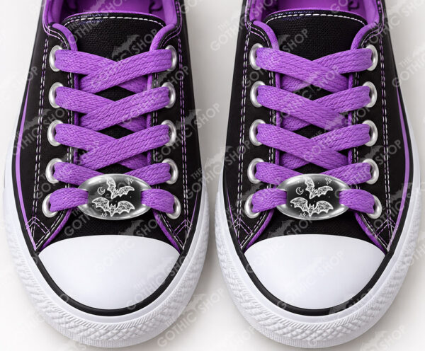 gothic trainer tags & boot lace charms – bats, skulls & gothic designs