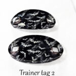 gothic trainer tags & boot lace charms – bats, skulls & gothic designs