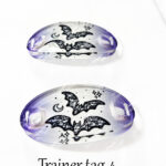 gothic trainer tags & boot lace charms – bats, skulls & gothic designs
