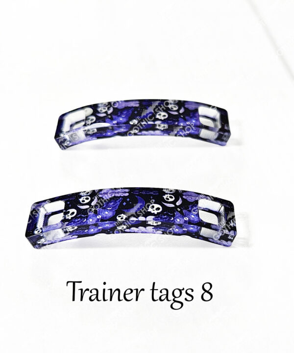 gothic trainer tags & boot lace charms – bats, skulls & gothic designs