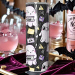 kawaii computer geek gamer ghosts straight tumbler option to personalise