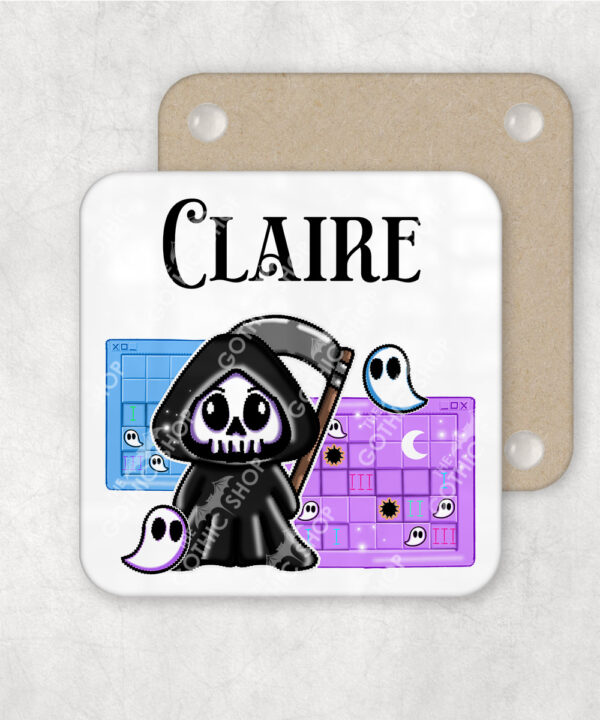 grim reaper gamer mug and/or coaster optional to personalise