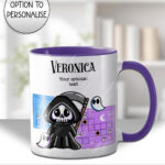 grim reaper gamer mug and/or coaster optional to personalise