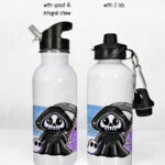 grim reaper gamer water bottle option to personalise