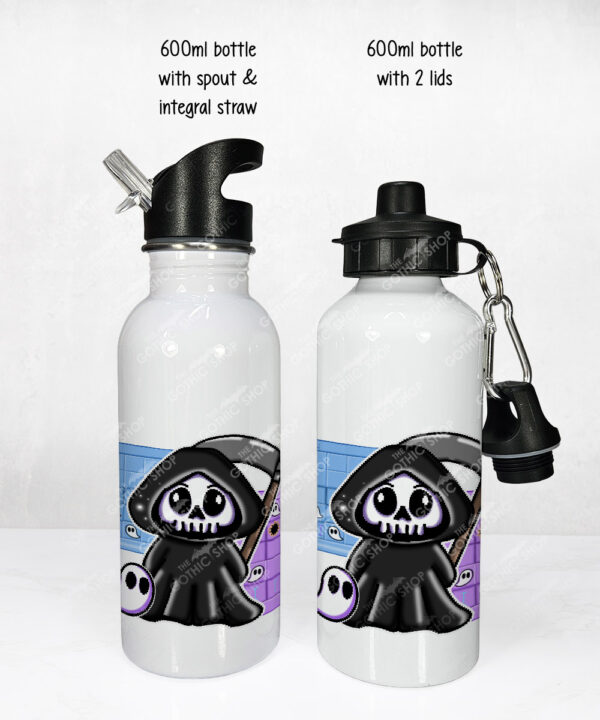 grim reaper gamer water bottle option to personalise