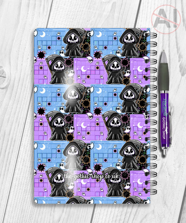 grim reaper gamer notebook journal option to personalise