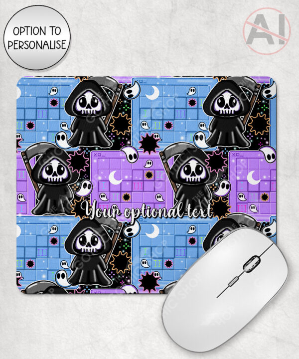 grim reaper gamer mouse mat option to personalise