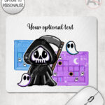 grim reaper gamer mouse mat option to personalise